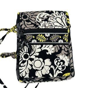 Vera Bradley Baroque Mini Hipster Crossbody Bag Black Yello